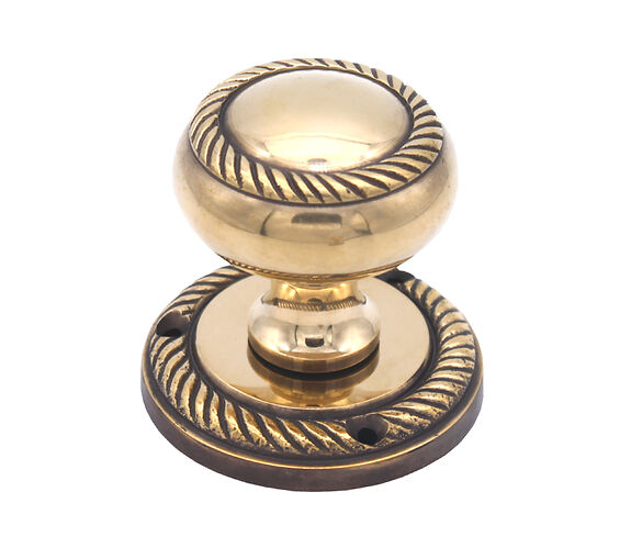 Door Handle Company Bronze Spira Brass Georgian Mortice Door Knob (60Mm), Antique Brass - Sb2119ant (Sold In Pairs) Antique Brass