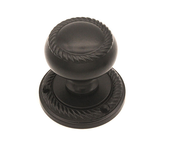 Door Handle Company Black Spira Brass Georgian Mortice Door Knob (60Mm), Matt - Sb2119blk (Sold In Pairs) Matt