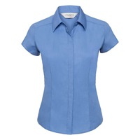 Image of Russell 925F Cap Sleeve Easycare Fitted Poplin Blouse