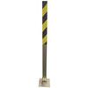 Image of Securefast Fold Down Padlockable Parking Post - Yellow/Black and Gold