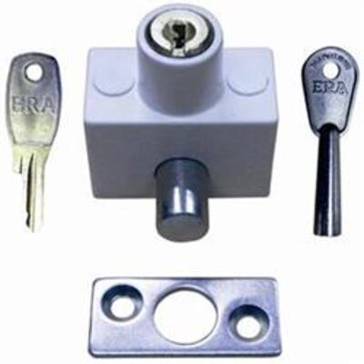 ERA 853/854 Window Bolt  - 1 lock, 1 standard key
