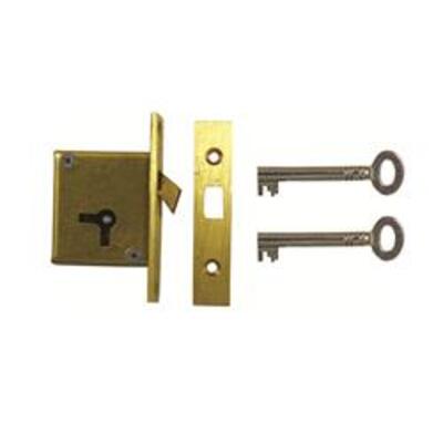 D16 4 LEVER MORTICE SLIDING CUPBOARD LOCK  - Right hand
