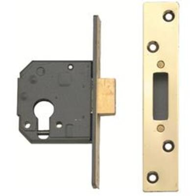 Yale 3120 High Security Euro Deadlock Case  - 67mm (2.5") - Brass