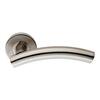 Image of CURVED Lever On Round Rose Furniture 19mm - Lever on rose