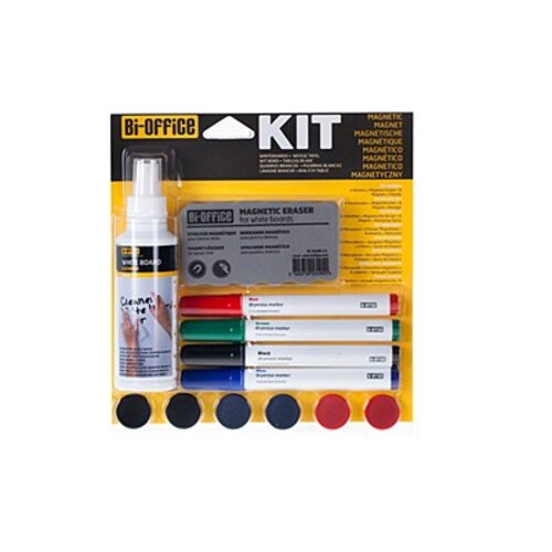 Bi-Office Magnetic White Board Kit