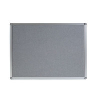Image of Boards Direct Felt Noticeboard Aluminium Frame 600 x 450mm GREY