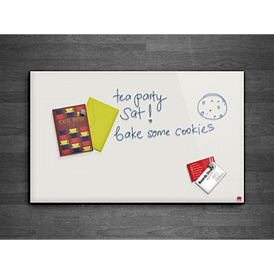 Casca Magnetic Glass Writing Board 900 x 600mm Pure White