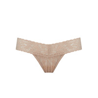 Image of Signature Rolled Lace Thong - Chai