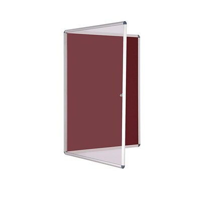 Internal Felt Tamperproof Noticeboard 1200x1200mm Burgundy