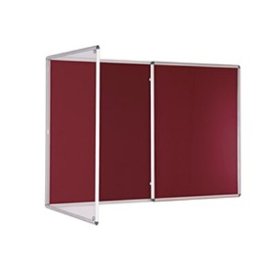 Internal Felt Tamperproof Noticeboard 1800x1200mm Burgundy