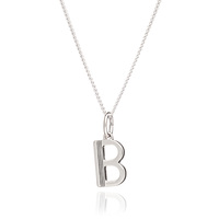 Image of This Is Me &#039;B&#039; Alphabet Necklace - Silver