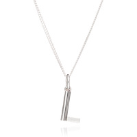 Image of This Is Me &#039;L&#039; Alphabet Necklace - Silver