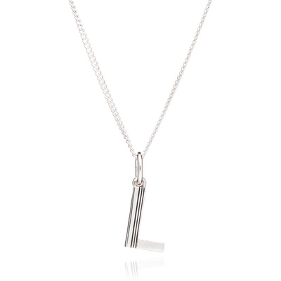 This Is Me 'L' Alphabet Necklace - Silver