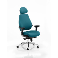 Image of Chiro Plus 'Ultimate' Posture Chair Maringa Teal Fabric