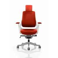 Image of Zure Executive Chair with Headrest Tabasco Red Fabric