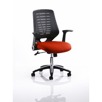 Image of Relay Mesh Back Task Chair Tabasco Red Seat Black Back