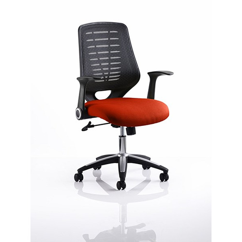 Relay Mesh Back Task Chair Tabasco Red Seat Black Back