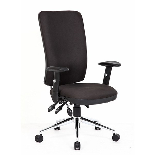 Chiro Task Operators Chair Black with Adjustable Arms High Back