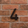 Image of 15cm Tall Laser Cut Acrylic House Number 4