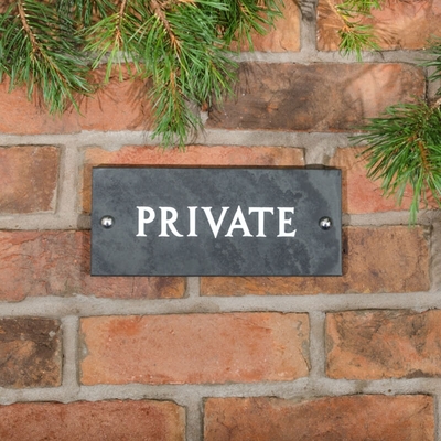 Private Sign in slate