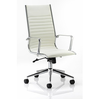 Image of Ritz Executive Ivory Leather Chair High Back