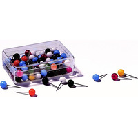Image of Assorted round pushpins, Pk100