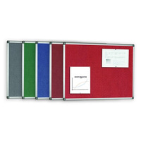 Image of Bi-Office Felt Noticeboard Alu Frame 1500 x 1200mm Red