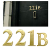 Image of 221B Sherlock Holmes Address in 10cm Brass Numbers