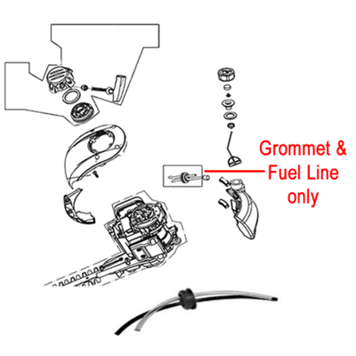 Mitox Fuel Tank Grommet And Fuel Line Assembly
