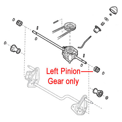 Mountfield Lawnmower Left Pinion Gear 122570120/1