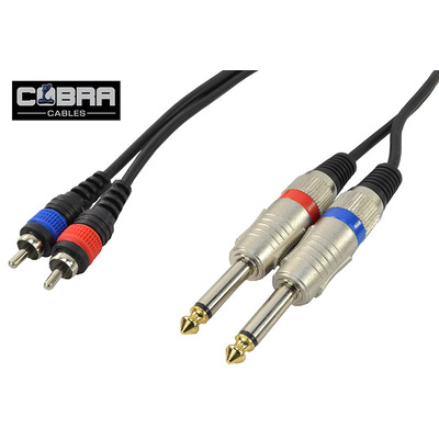 2 X Phono RCA To 2 X 1/4