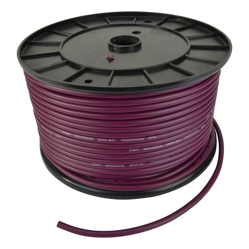 Microphone Cable, Low Noise, Flexible Purple, 100m Roll