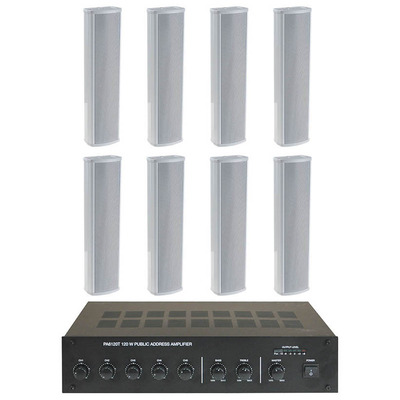 Large Column PA System - 8 Speakers