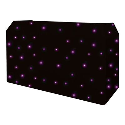 PRO DJ Booth Tri LED Star Cloth System - Black Cloth