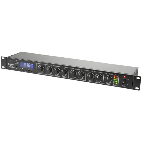 Rack Mixer with Bluetooth, USB/FM Player, 3 Mic Inputs, 2 Auxiliary & EQ