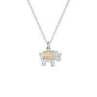 Image of Small Elephant Charity Necklace - Gold & Silver