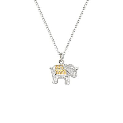 Small Elephant Charity Necklace - Gold & Silver