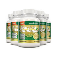 Image of Garcinia Cambogia 1000mg 60% HCA with Potassium and Calcium - 6 Bottles (360 Capsules)