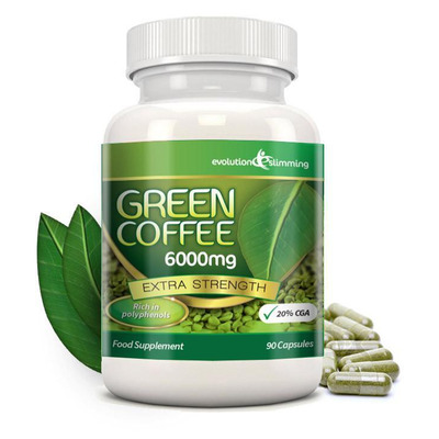 Green Coffee Bean Pure 6000mg with 20% CGA - 90 Capsules (1 Month)
