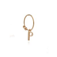 Image of This is Me Gold Mini Hoop Earring - Letter P