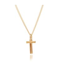 Image of This Is Me &#039;T&#039; Alphabet Necklace - Gold