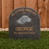 Image of Pet Gravestone with PHOTO &pipe; 29 x 20cm &pipe; smooth grey slate