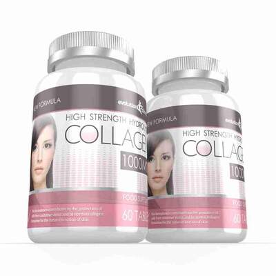 Hydrolysed Collagen High Strength 1,000mg for Hair, Skin & Nails + Vitamin C - 120 Tablets