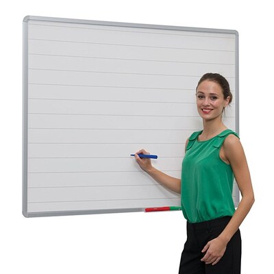 Non Magnetic Lined Whiteboard 1800 x 1200mm
