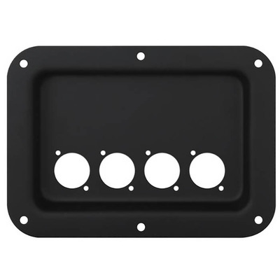 Speakon or XLR Mounting Plate Recessed Black