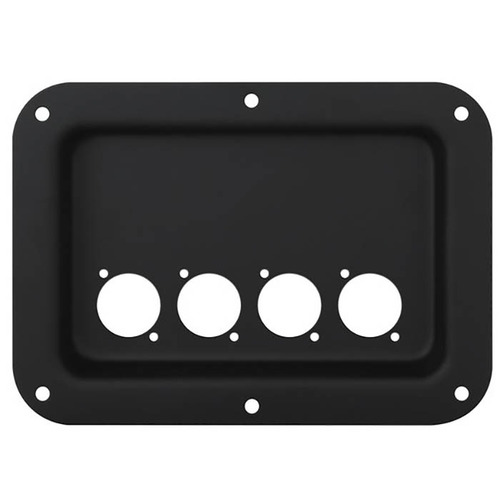 Speakon or XLR Mounting Plate Recessed Black
