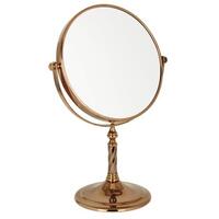 Image of 5x Magnification Rosegold Vanity Pedestal Mirror