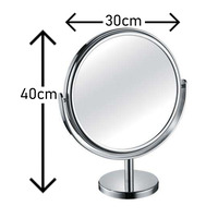 Image of 3x Magnification Large Chrome Pedestal Mirror