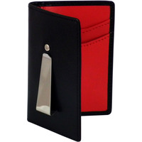 Image of Woodland Leathers Black And Red Leather Continental Wallet