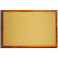 Image of NEW Natural Cork Board 900 x 600mm DARK OAK FRAME